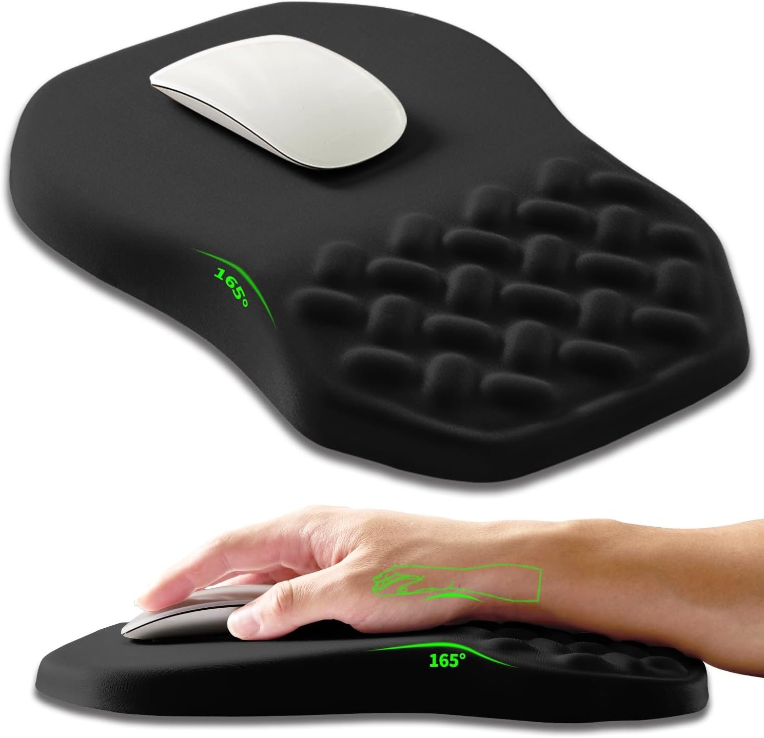 ergonomic mouse pad with wrist support
