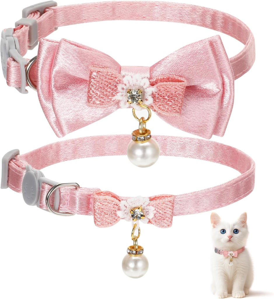 ๐ฑ JJUNW 2 Pack Adorable Cat Collar with Bow Review image