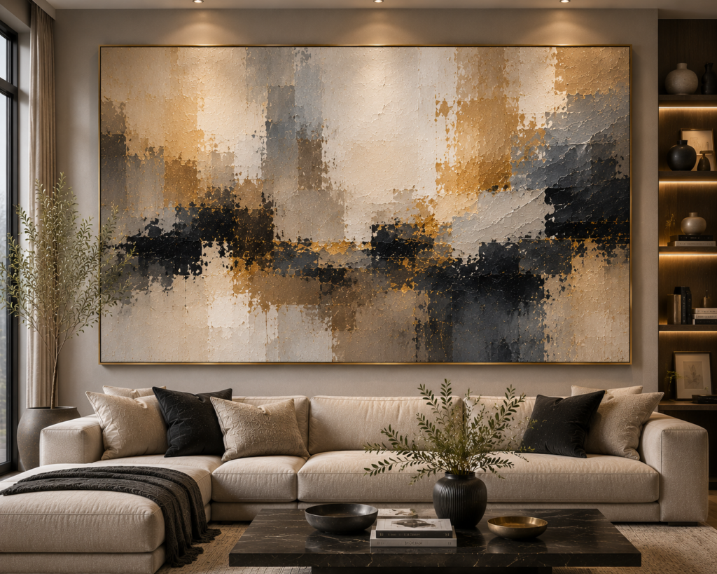 abstract canvas living room wall art