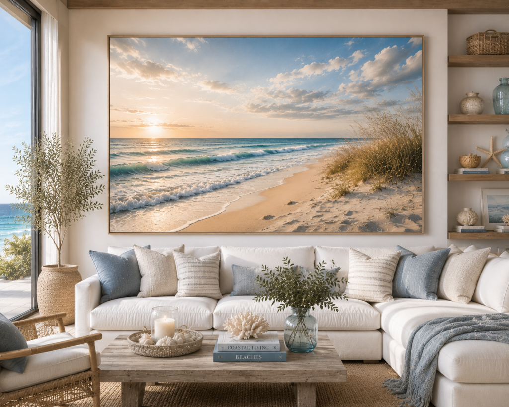 beach and ocean living room wall art