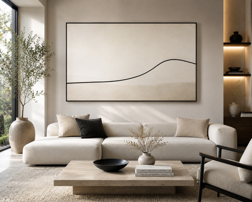 best minimalist living room wall art