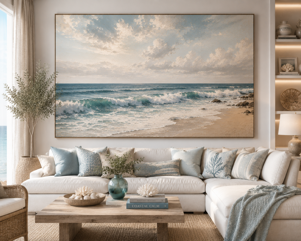 best ocean and coastal living room wall art