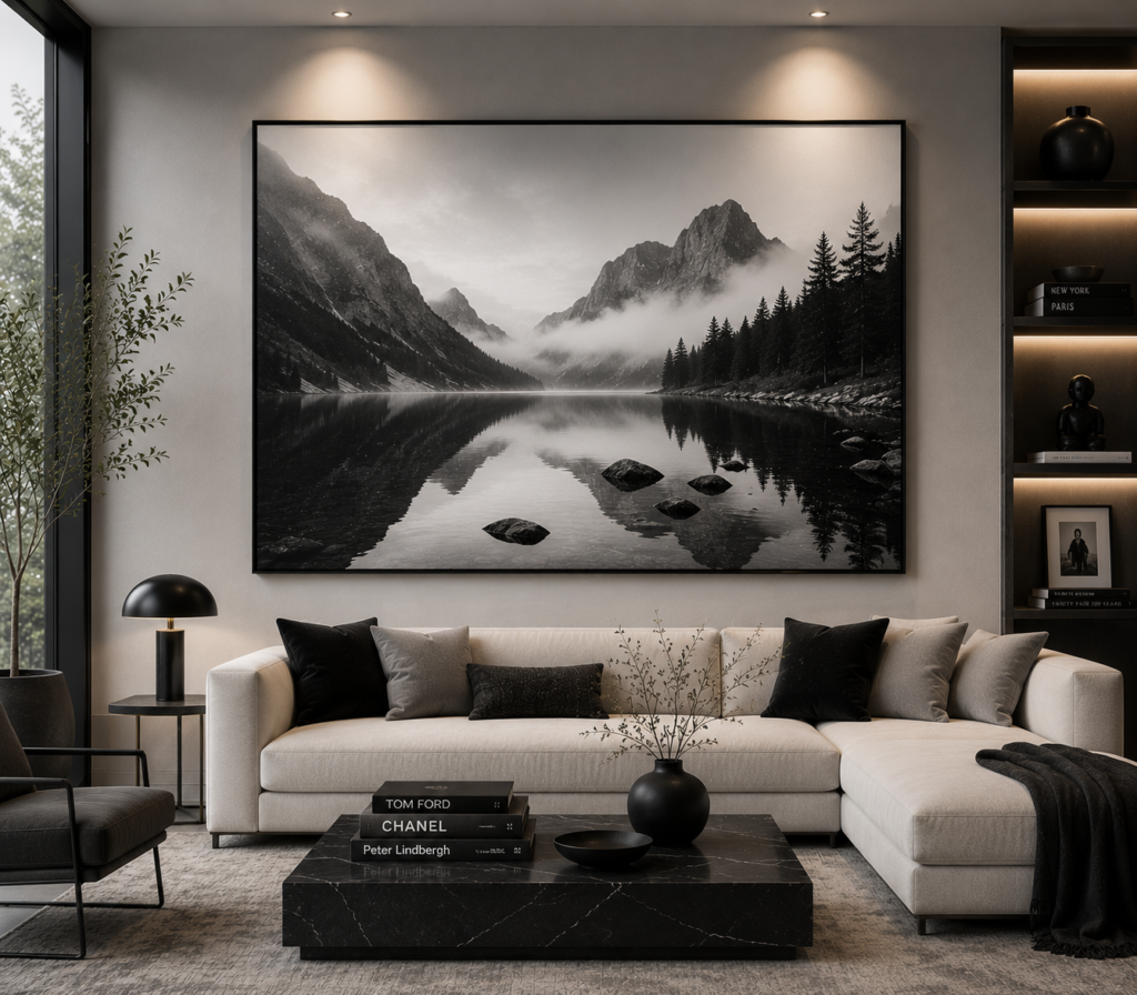 black and white wall art