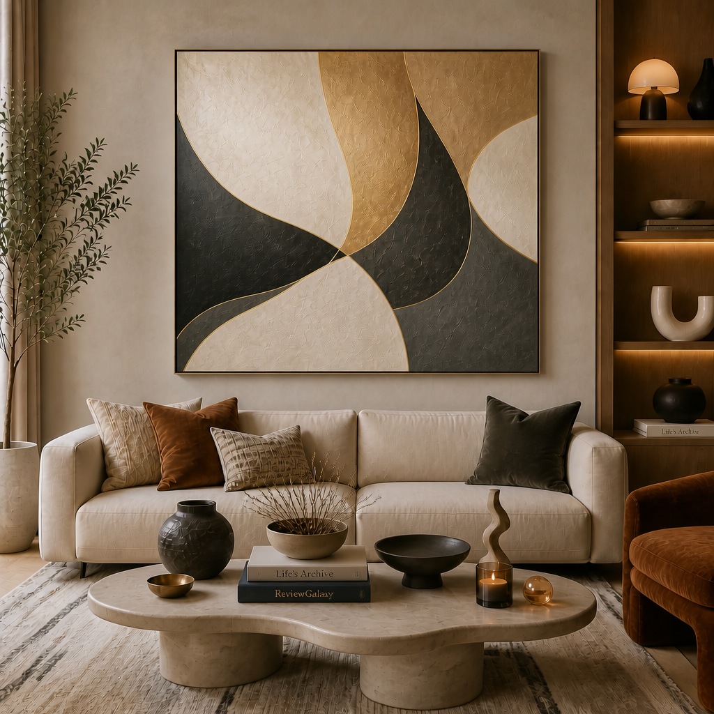 contemporary abstract living room wall art