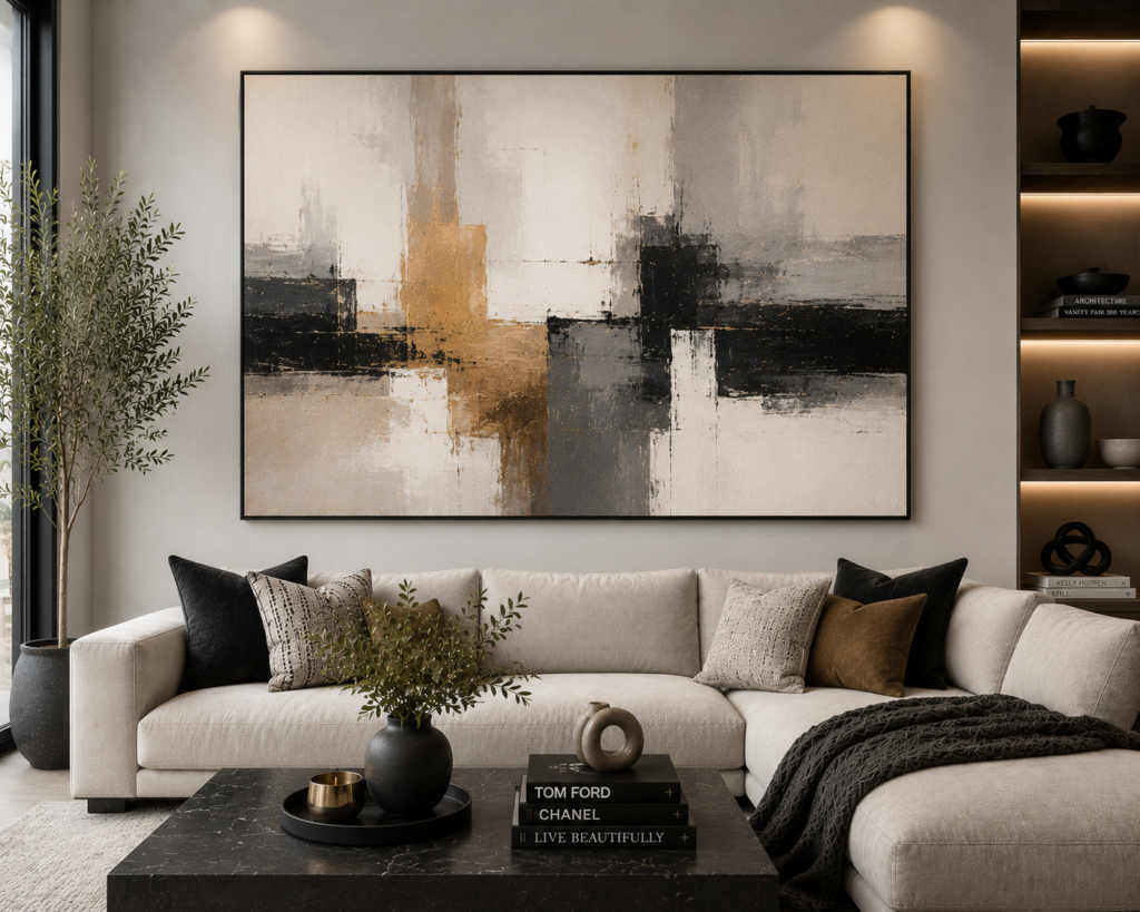 contemporary living room wall art