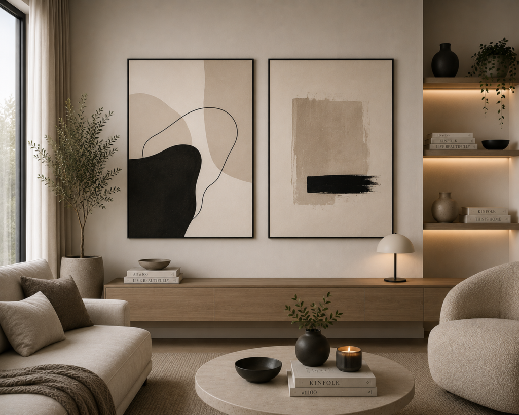 contemporary minimalist living room wall art