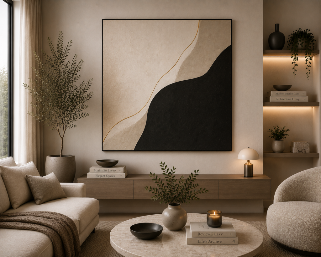 elegant minimalist living room wall art