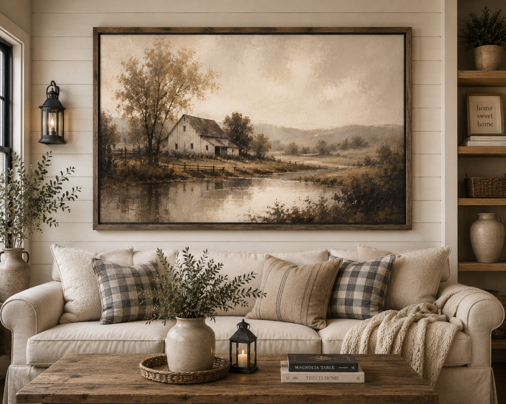 farmhouse living room wall art