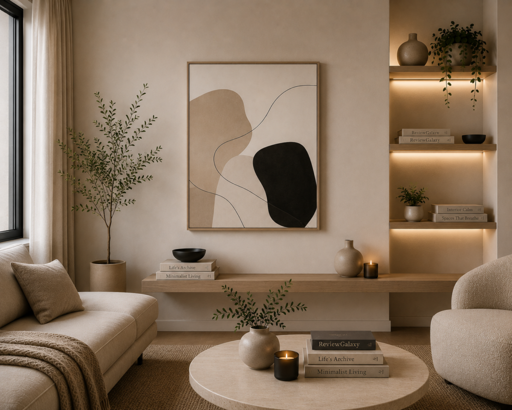 geometric minimalist living room wall art