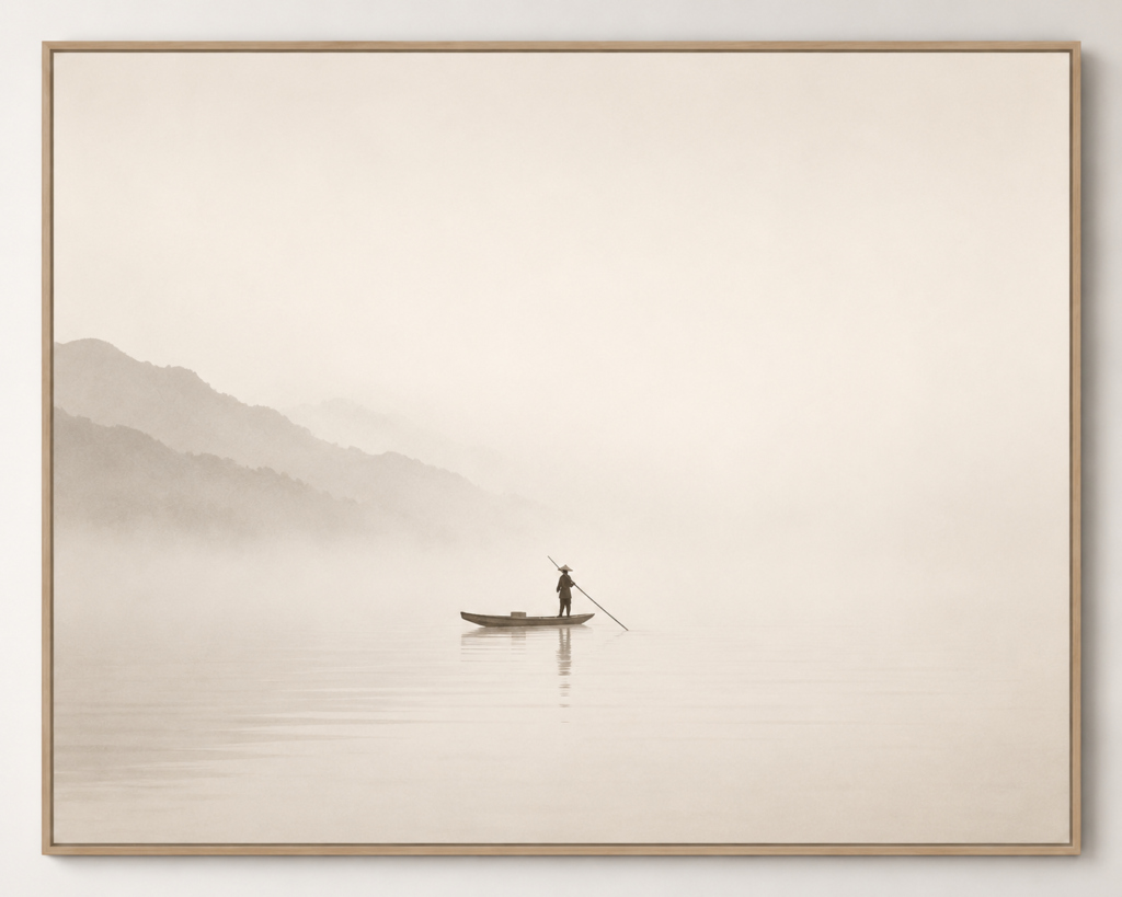 japandi minimalist living room wall art
