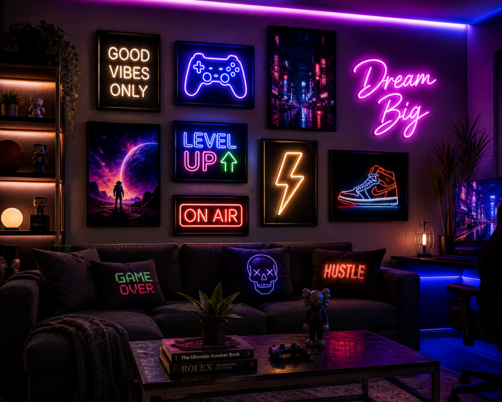 led and neon wall décor