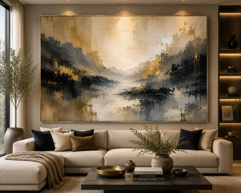 large abstract living room wall art
