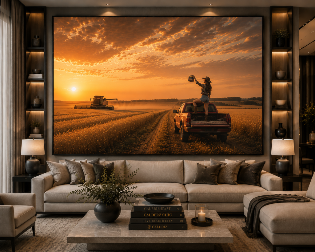 large framed statement living room wall art