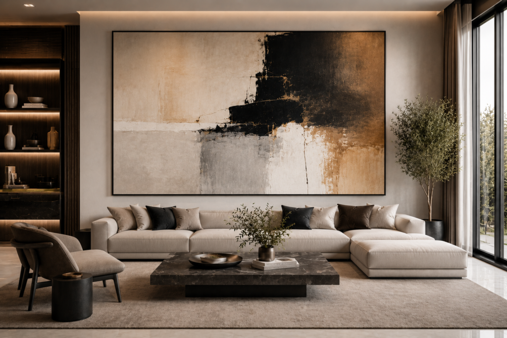 large modern living room wall art