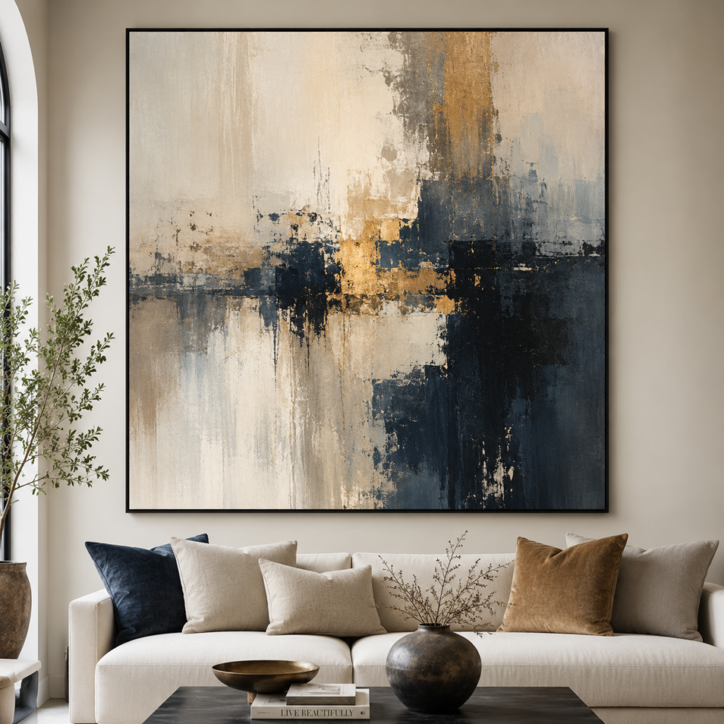 large statement living room wall art
