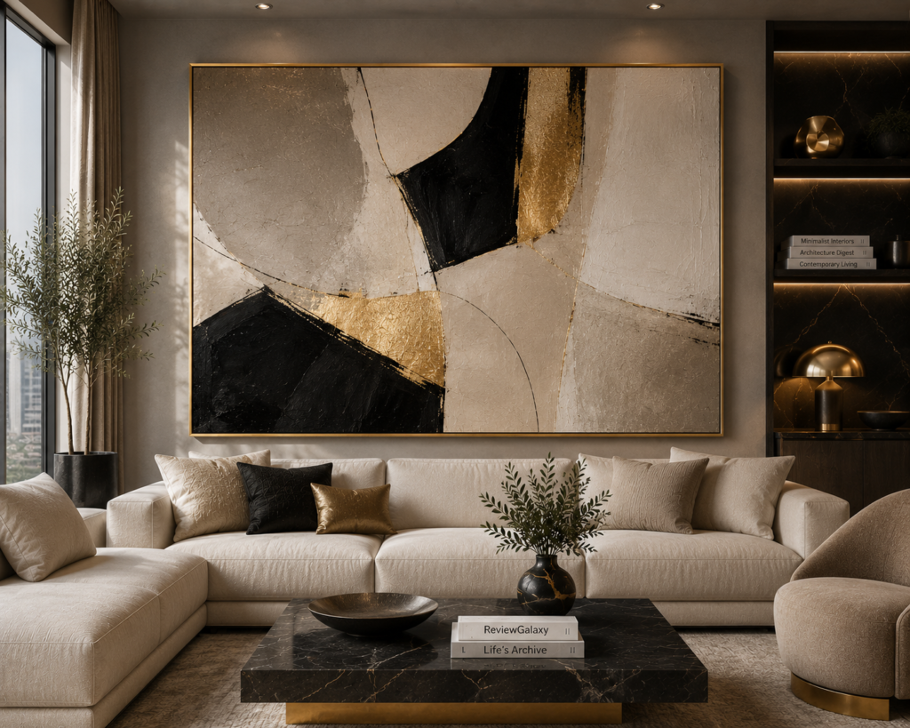 luxury abstract living room wall art