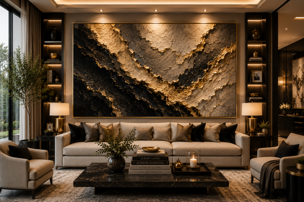 luxury large statement living room wall art