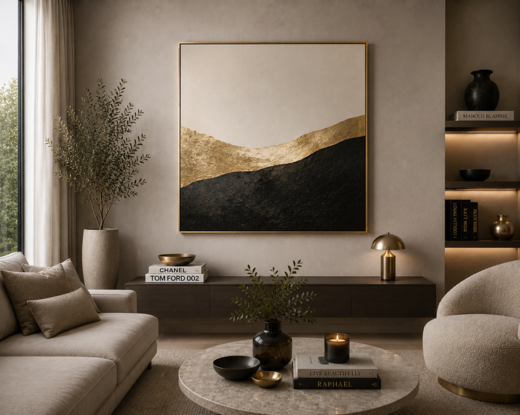 luxury minimalist living room wall art