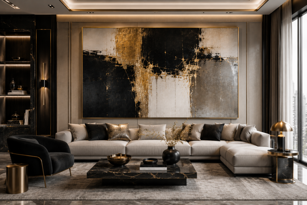 luxury modern living room wall art