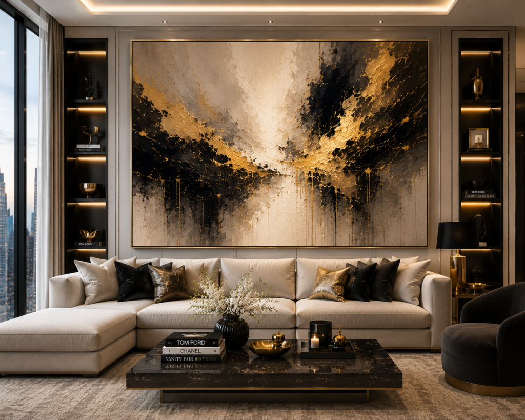 luxury statement living room wall art