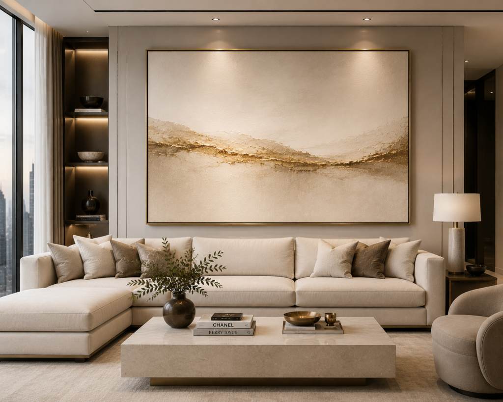 minimal luxury living room wall art
