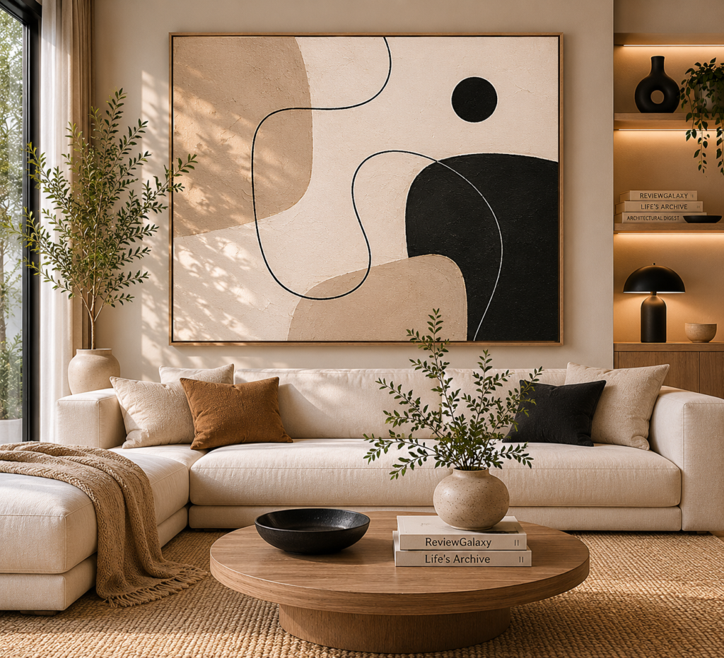 minimalist abstract living room wall art