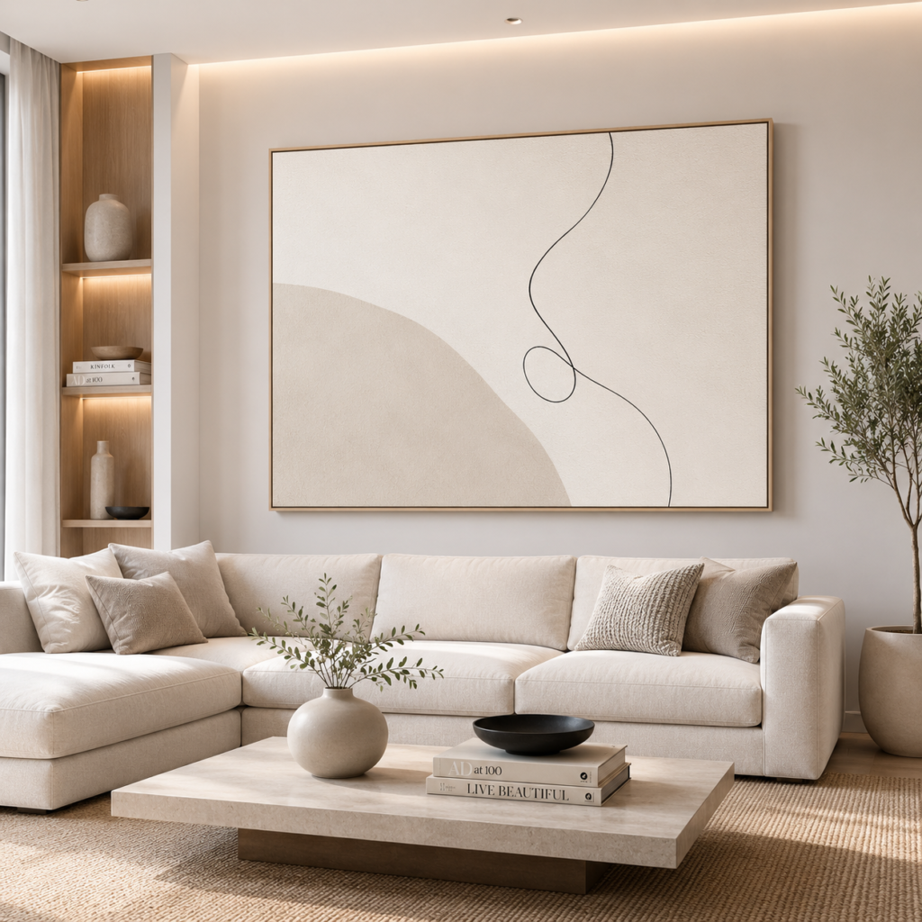 minimalist living room wall art