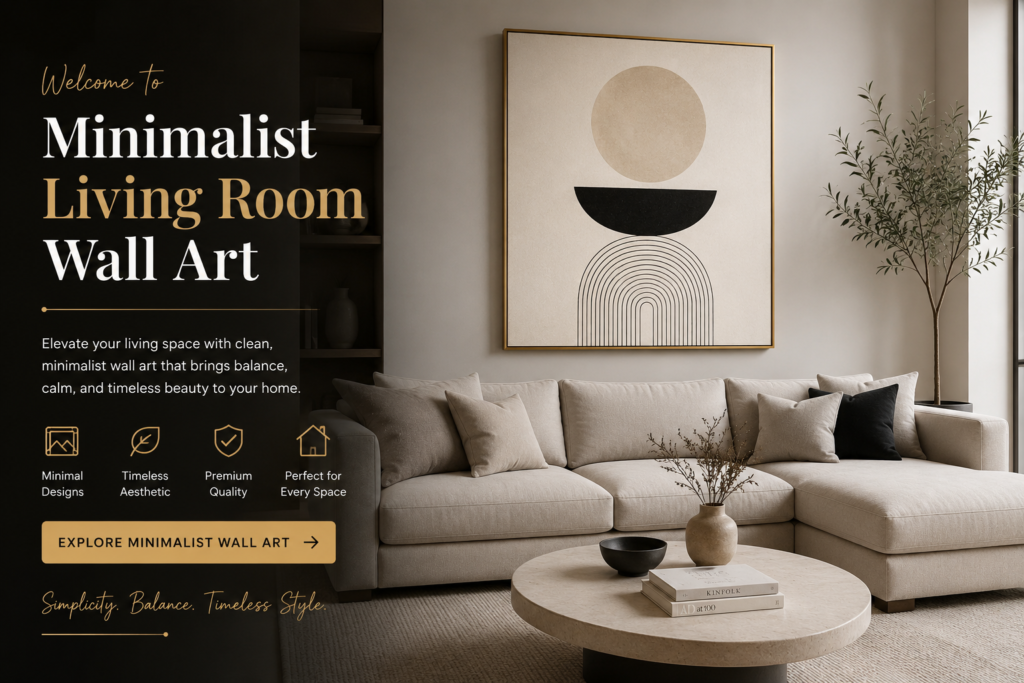 minimalist living room wall art