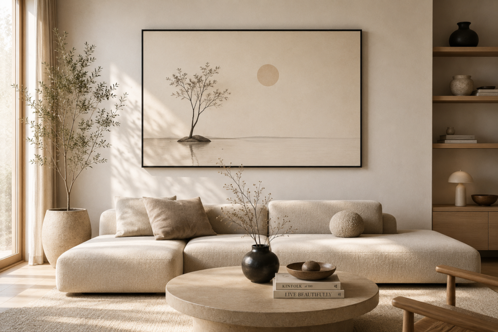minimalist living room wall art ideas