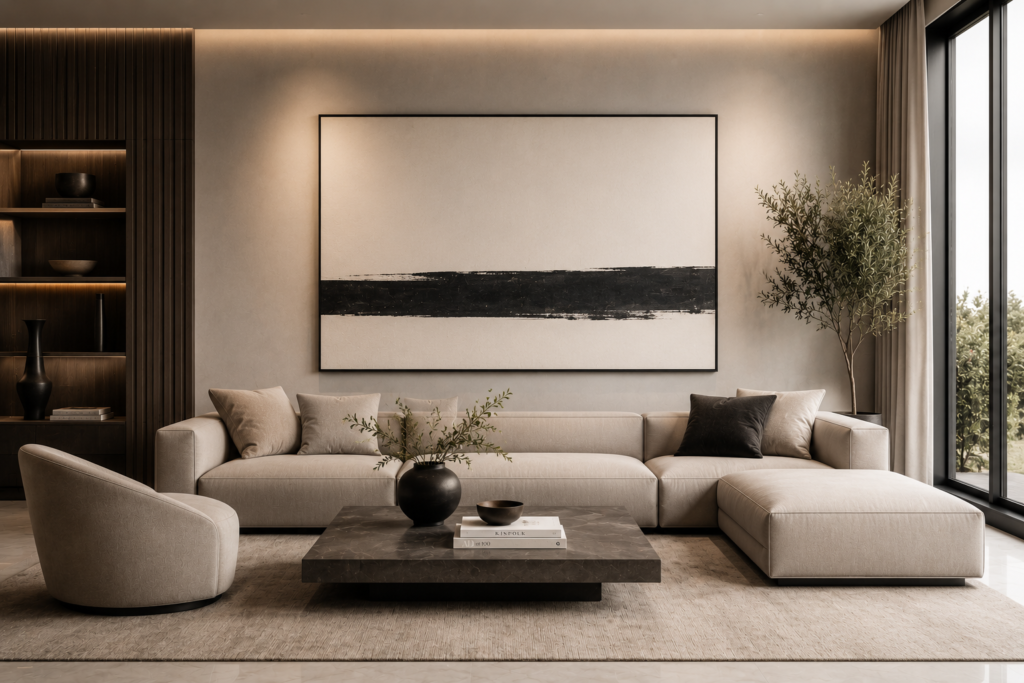 minimalist modern living room wall art
