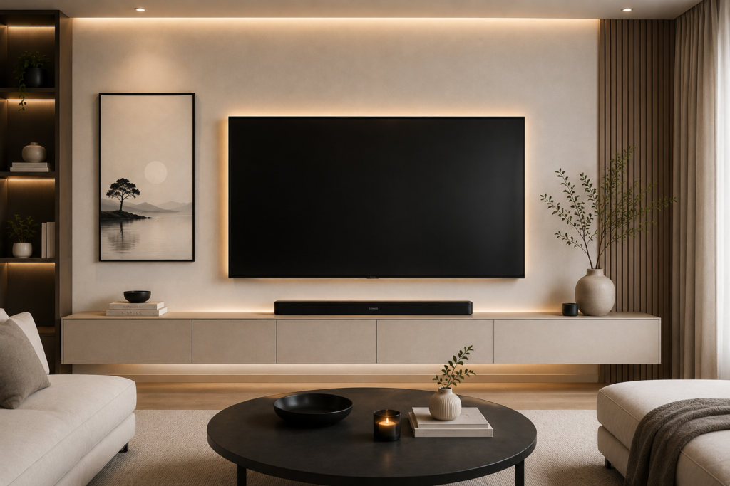 minimalist tv wall art for living rooms