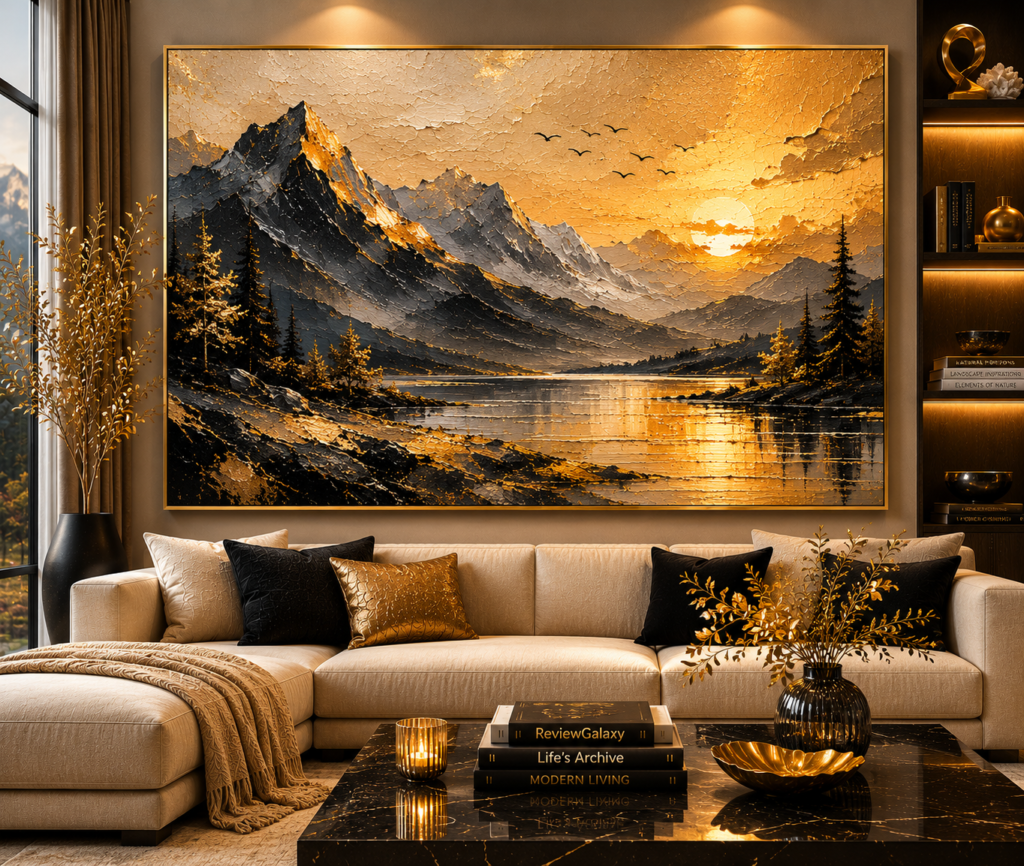 mountain and landscape abstract wall art