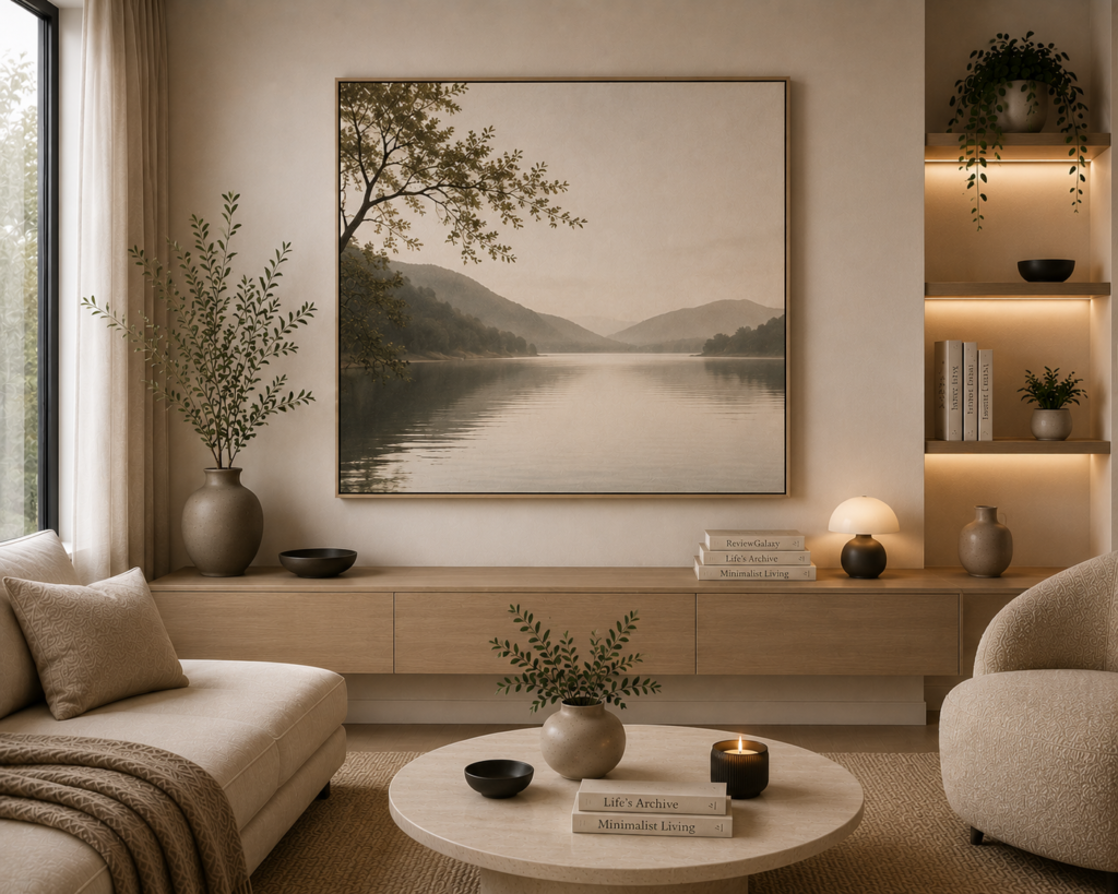 nature minimalist living room wall art