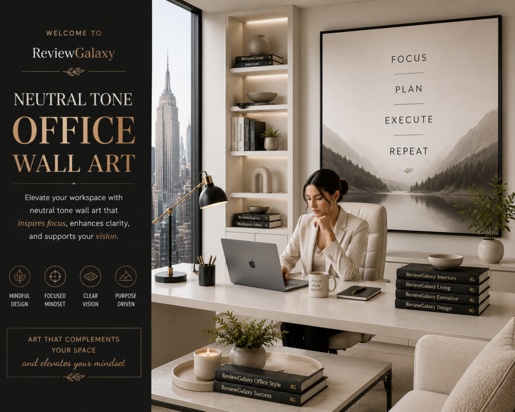 neutral tone office wall art