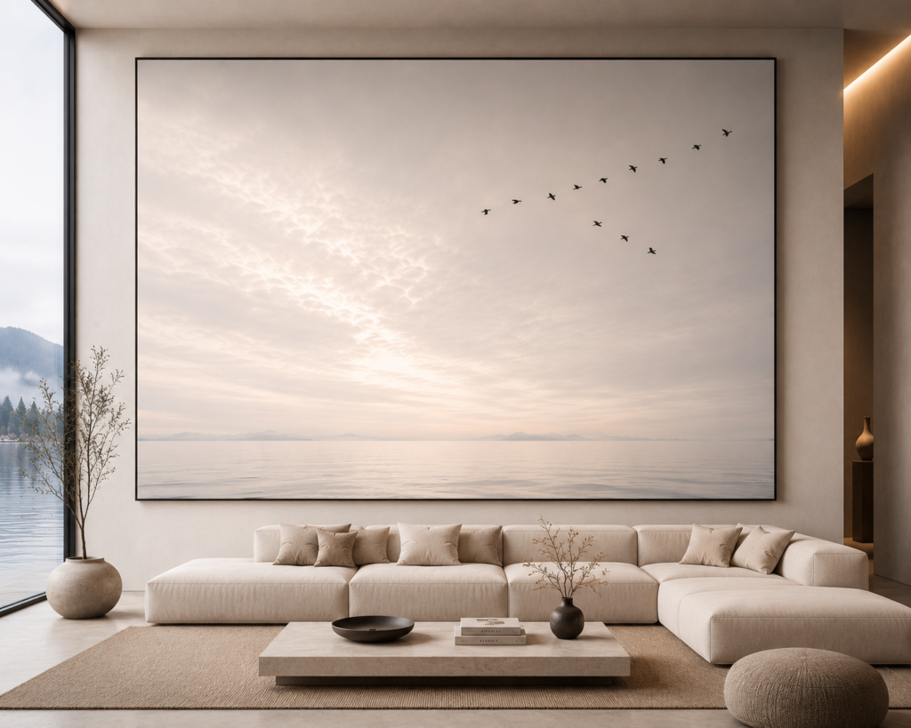 oversized minimalist living room wall art