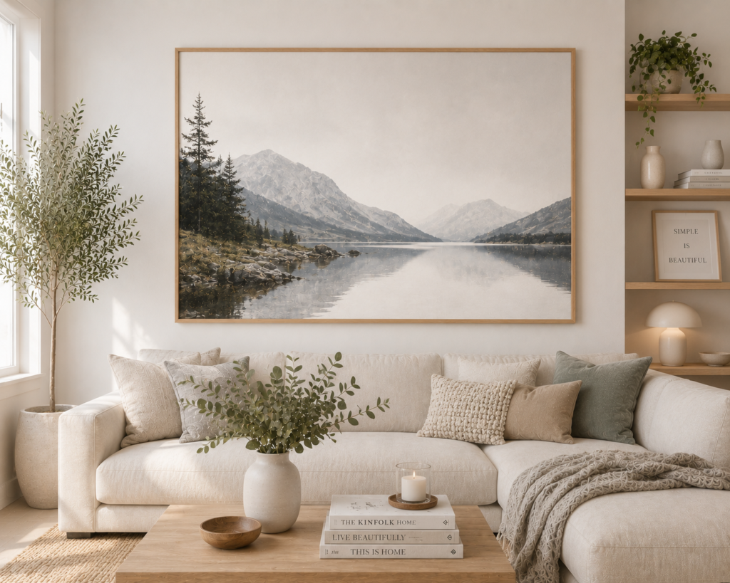 scandinavian living room wall art