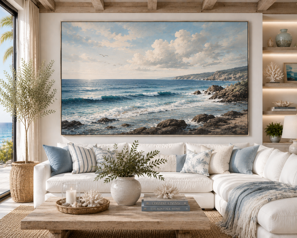 seascape ocean and coastal living room wall art