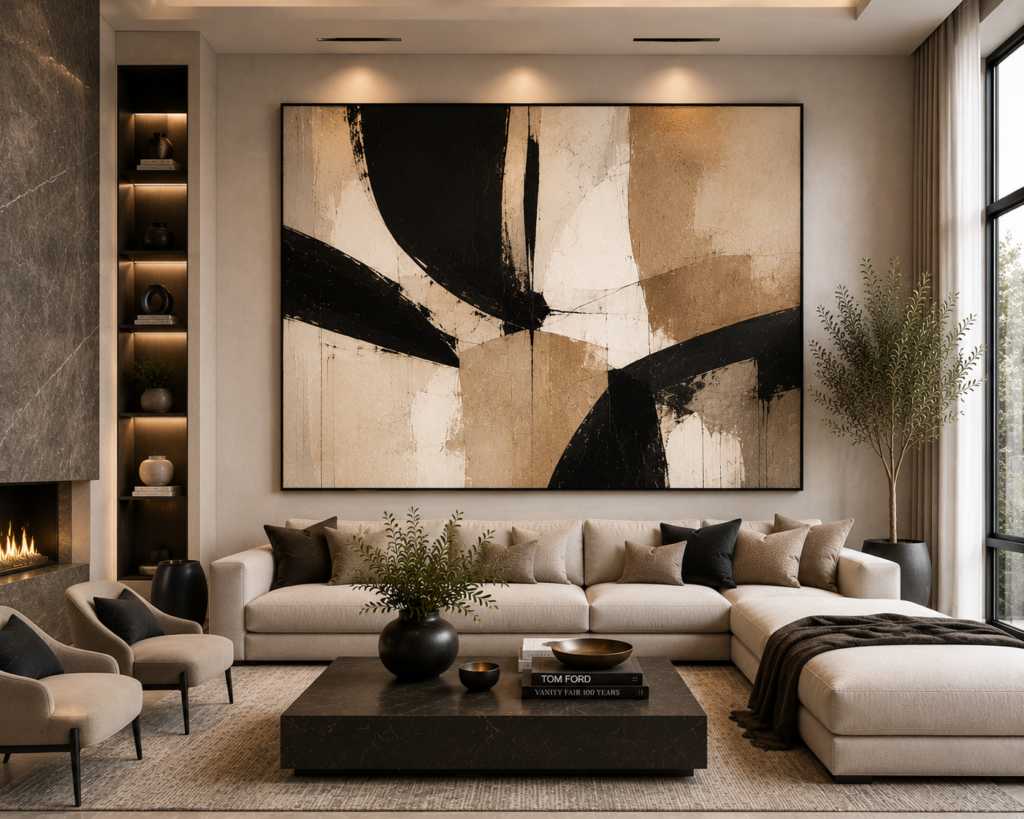 statement modern living room wall art
