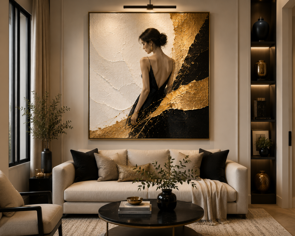 statement wall art for small living rooms