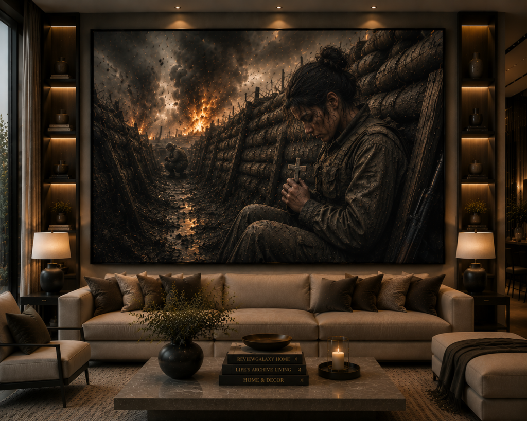 textured statement living room wall art
