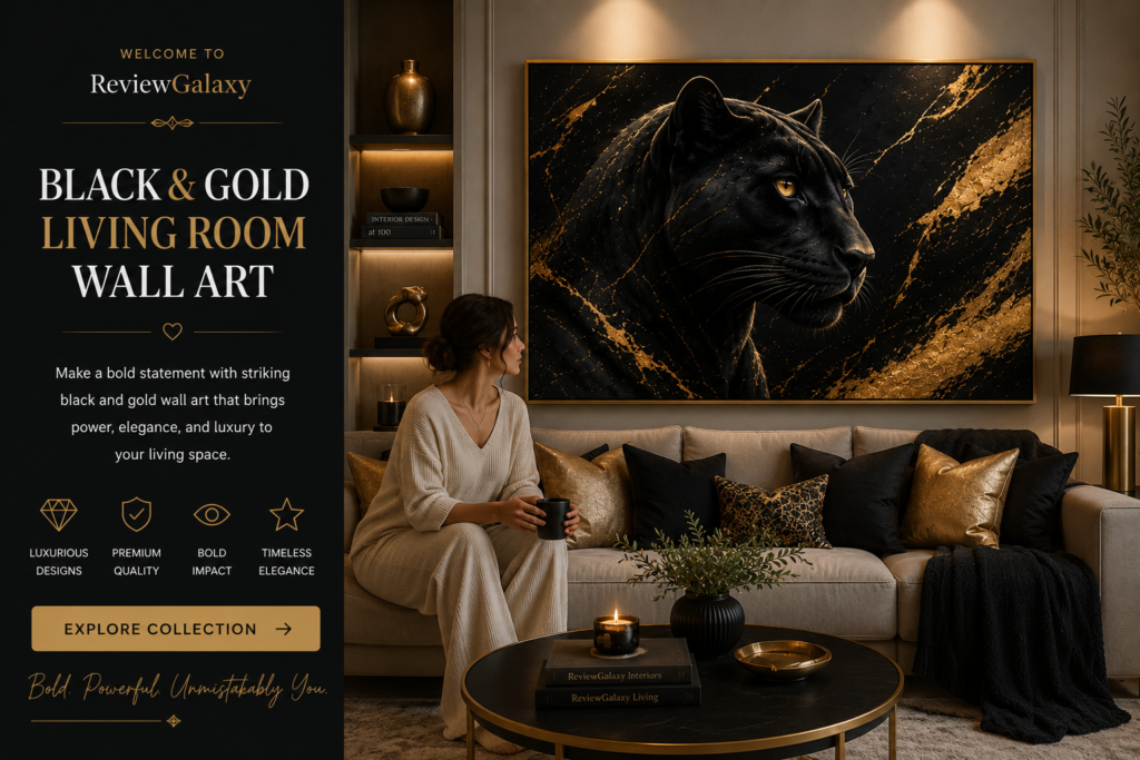 welcome to black and gold living room wall art