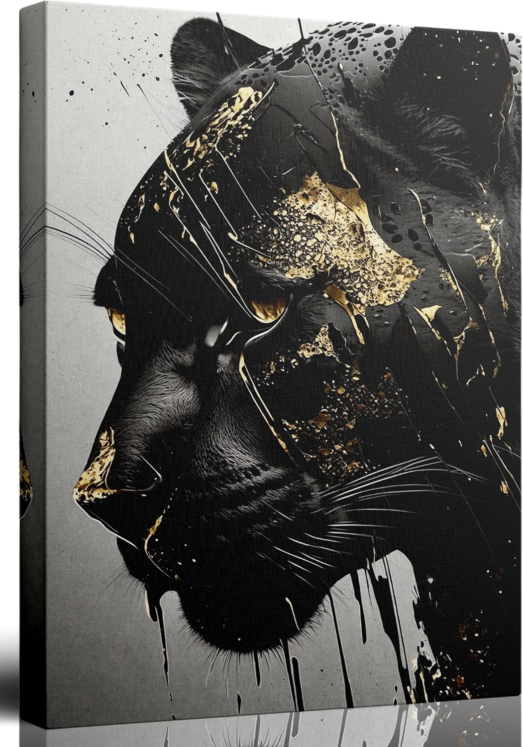 Black and Gold Modern Living Room Wall Art