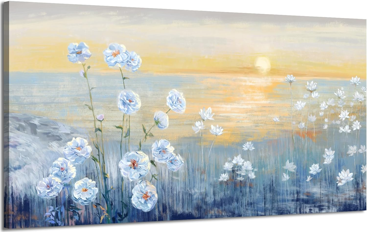 Ocean Inspired Abstract Living Room Wall Art