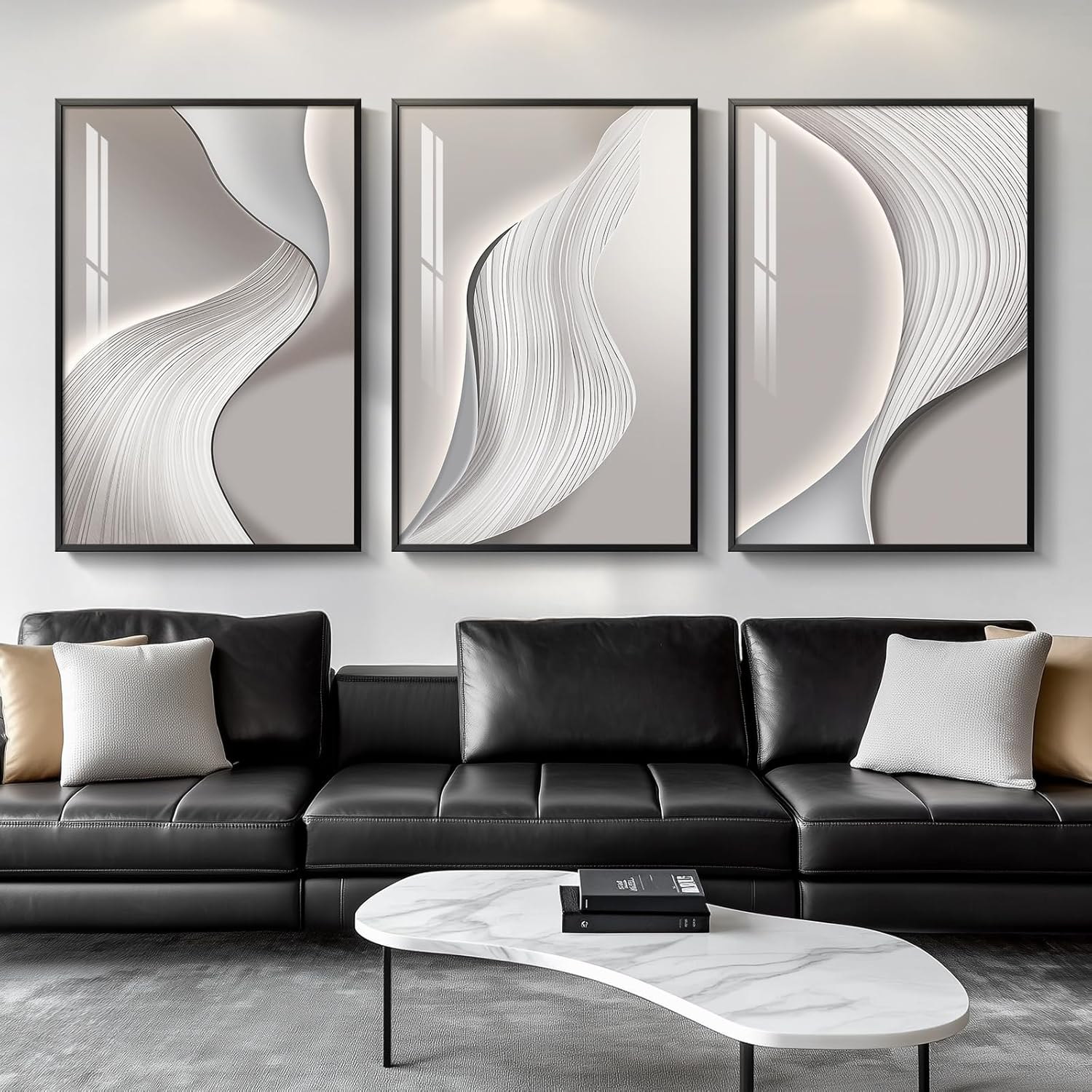 Abstract Wall Art Above Sofa Ideas
