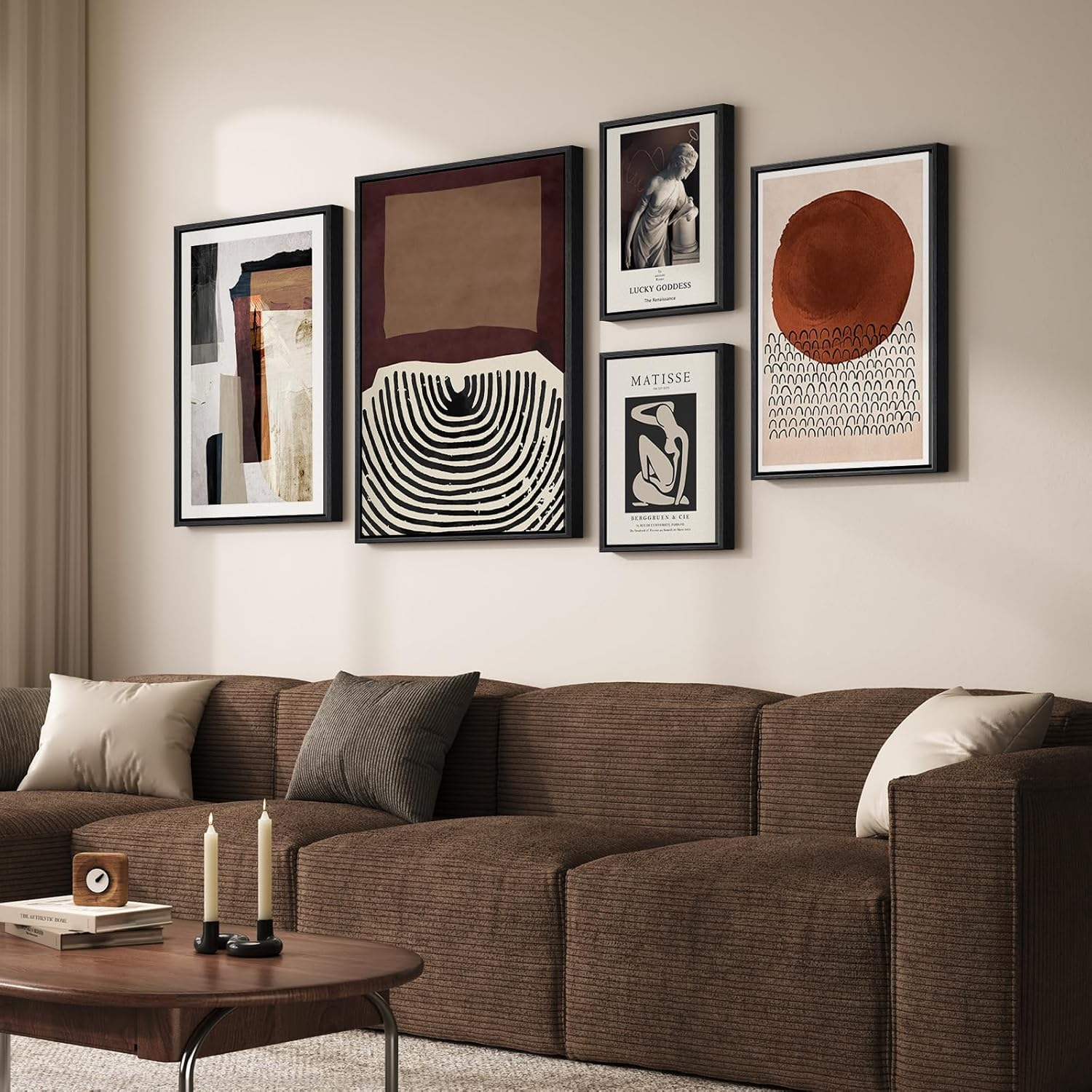 Abstract Living Room Gallery Wall Ideas