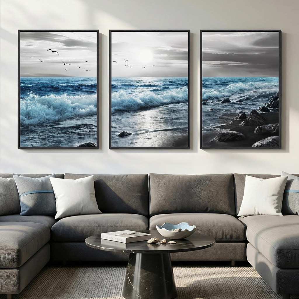 Ocean and Coastal Framed Living Room Wall Art image
