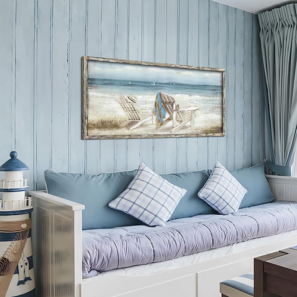 Cozy Ocean and Coastal Living Room Wall Art image