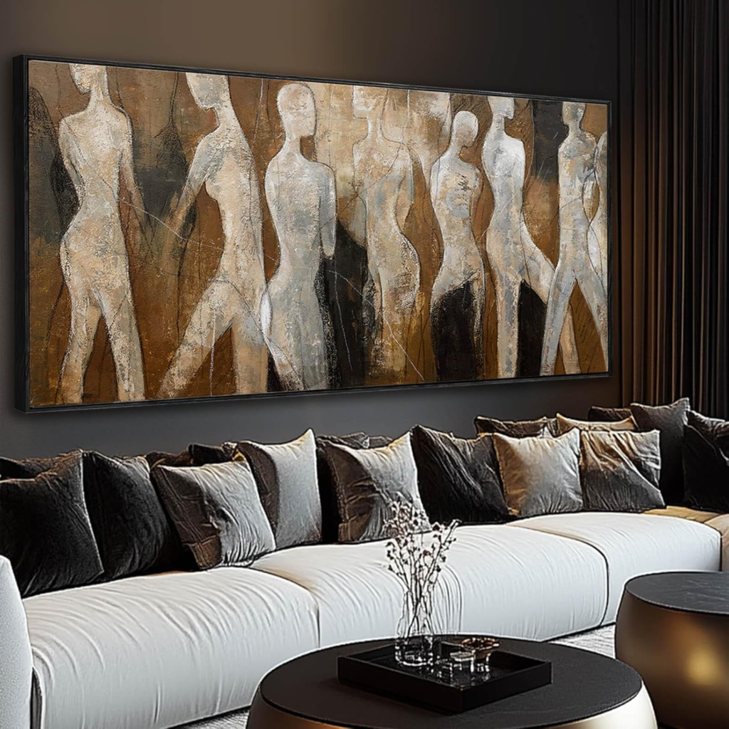 Large Statement Living Room Gallery Wall Ideas image