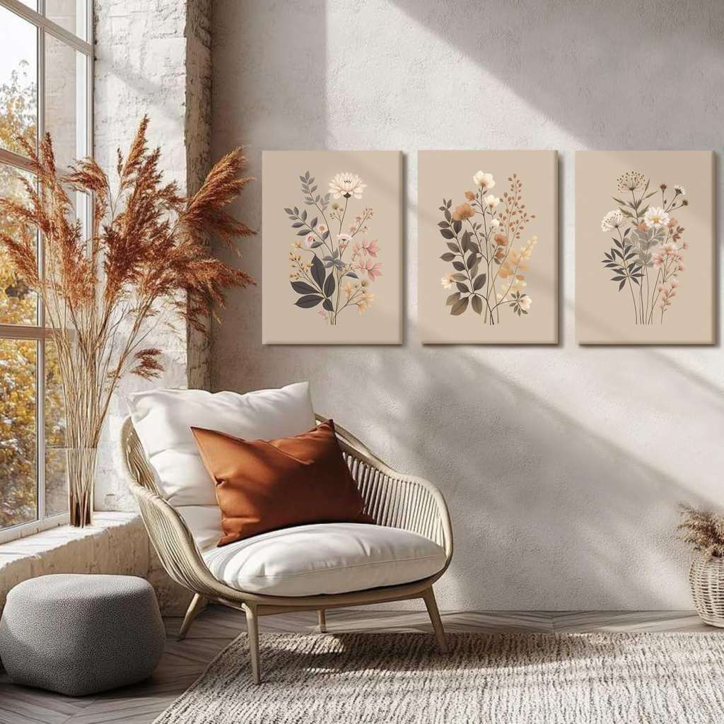 Corner Bedroom Wall Art Ideas image
