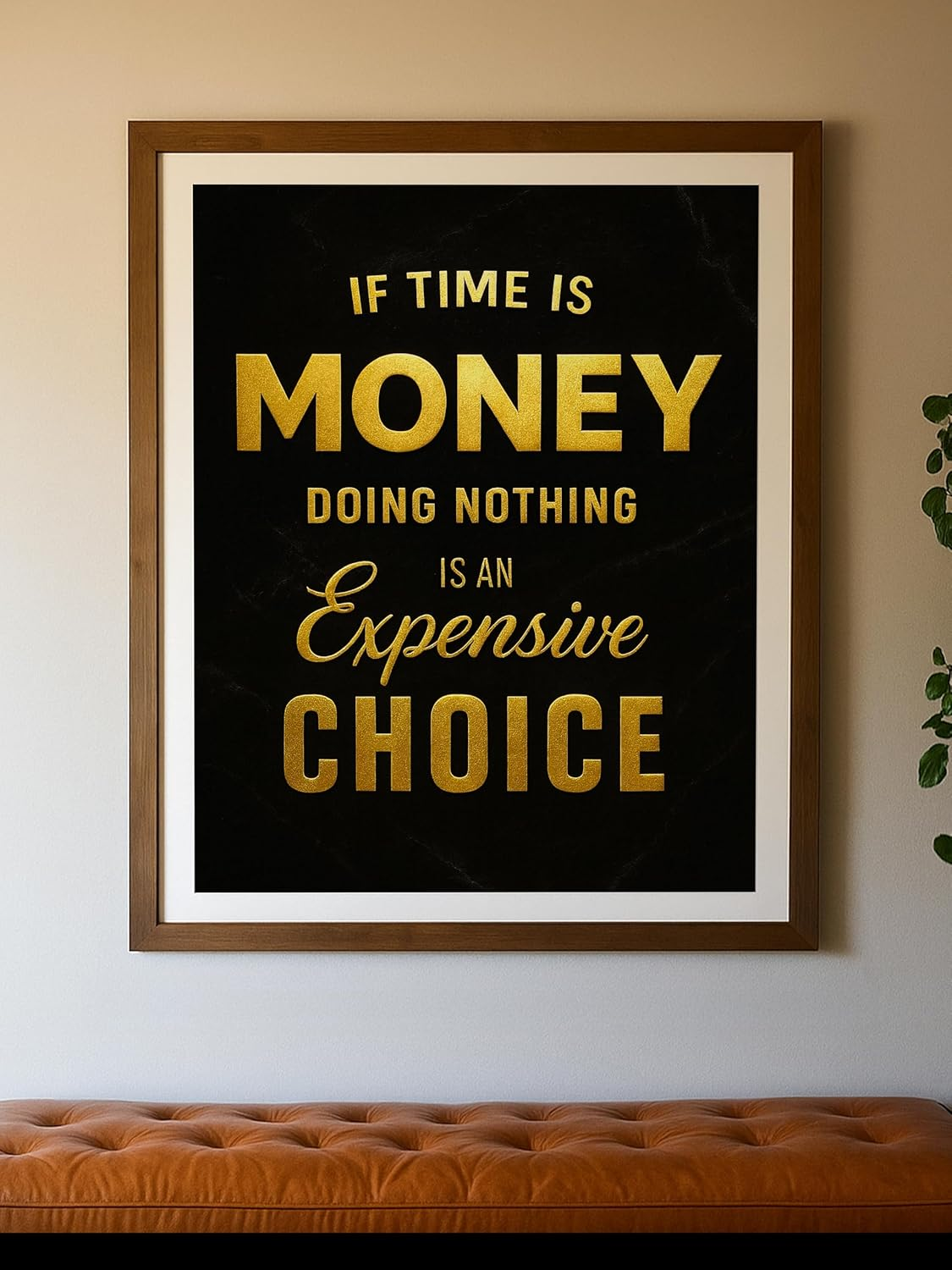 Black and Gold Office Wall Art Ideas